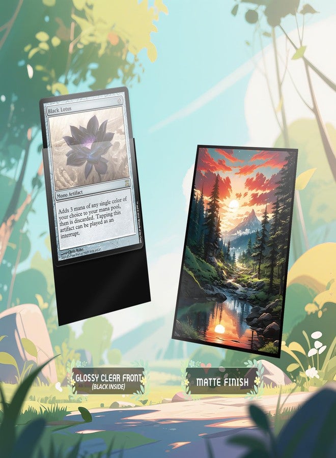Kiiransr MTG Card Sleeves - Taiga(Red Green) - Fantasy Dual Lands Series - Ultra Clear Front & Matte Finish Back, 100 Count Standard Size TCG Art Sleeves for Magic The Gathering - Image 3